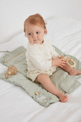 Lot de 4 Lingettes Lavables - Fougère Blanc Craie