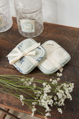 Lot de 4 Lingettes Lavables - Bruyère Bleu Minuit