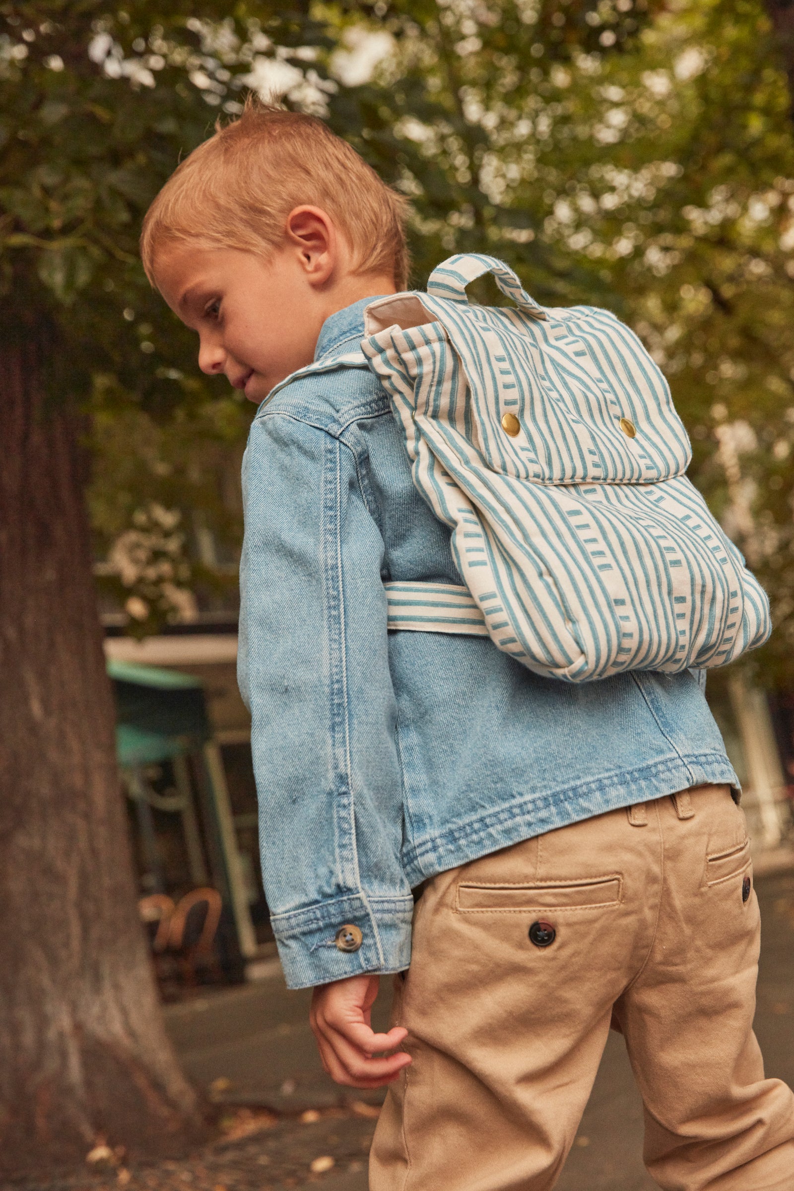 Sac à Dos Enfant Gap Kids - Motif Pois Bleu Marine Et Blanc, Taille M En Nylon