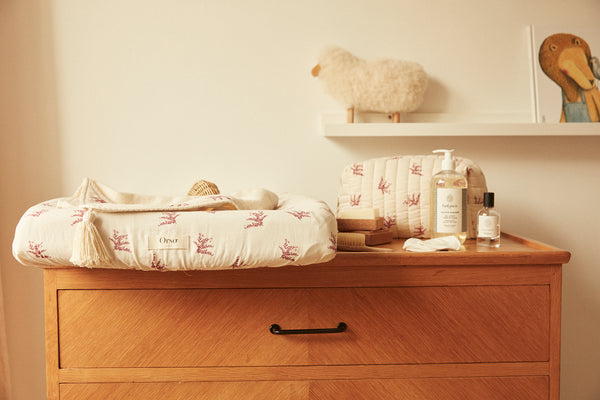 Housse de Matelas à Langer - Bruyère Bois de Rose