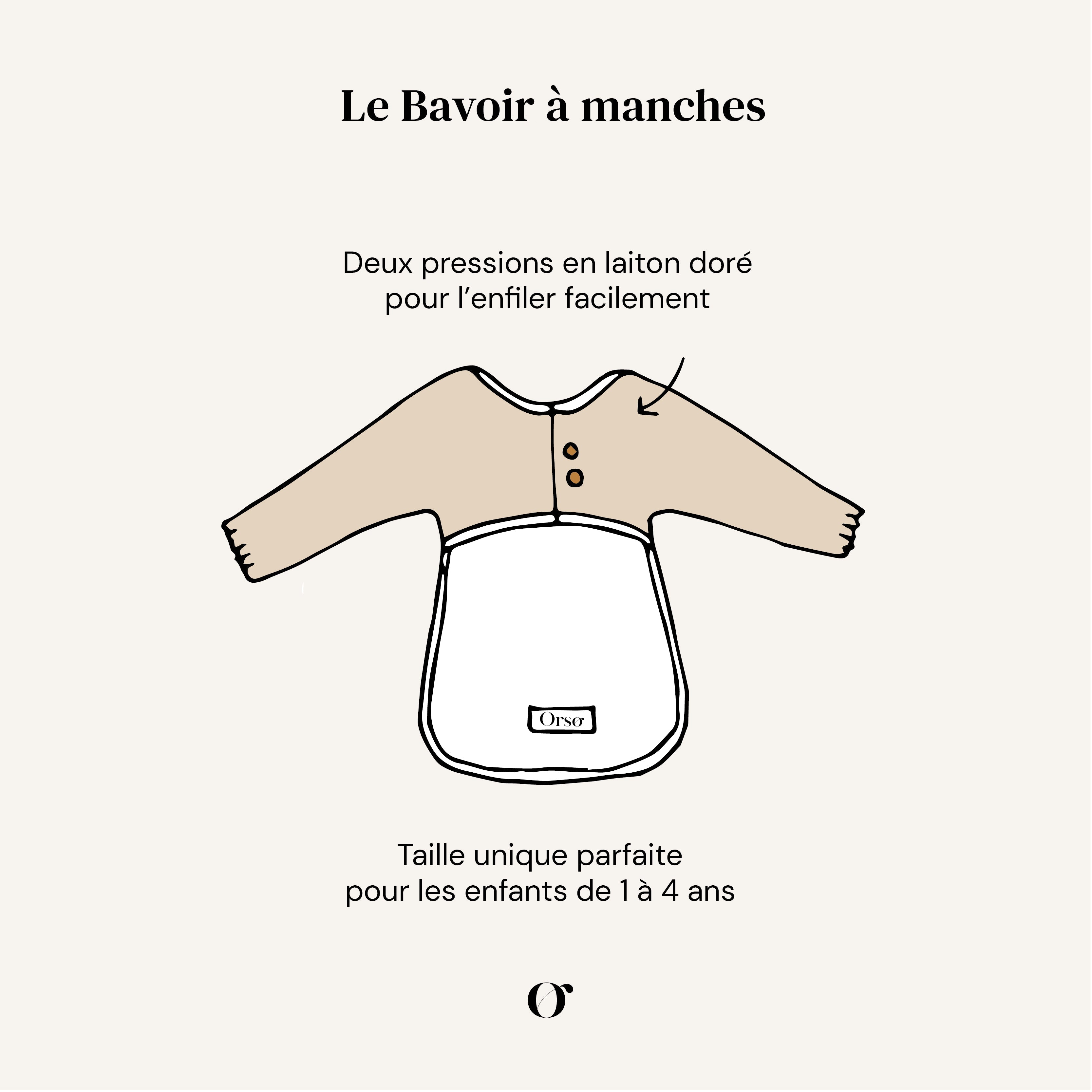 Bavoir à Manches - Ginkgo
