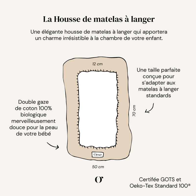 Housse de Matelas à Langer - Amandier