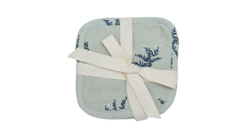 Lot de 4 Lingettes Lavables - Bruyère Bleu Minuit