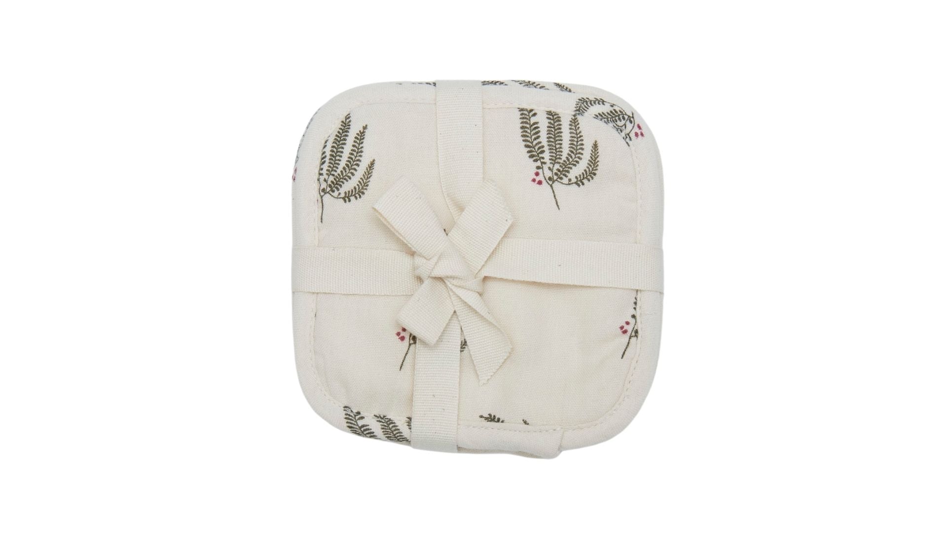 Lot de 4 Lingettes Lavables - Fougère Vert Pin