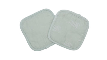 Lot de 4 Lingettes Lavables - Fougère Blanc Craie