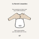 Bavoir à Manches - Bruyère Bois de Rose