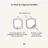 Lot de 4 Lingettes Lavables - Bruyère Bois de Rose