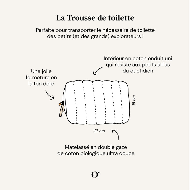 Trousse de Toilette - Fougère Blanc Craie